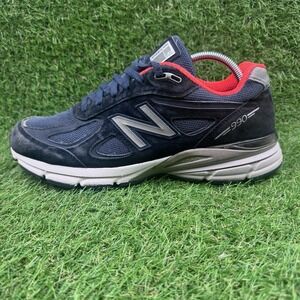 New Balance 990v4 Womens Size 10.5 Navy Blue White Running Shoes Sneakers USA